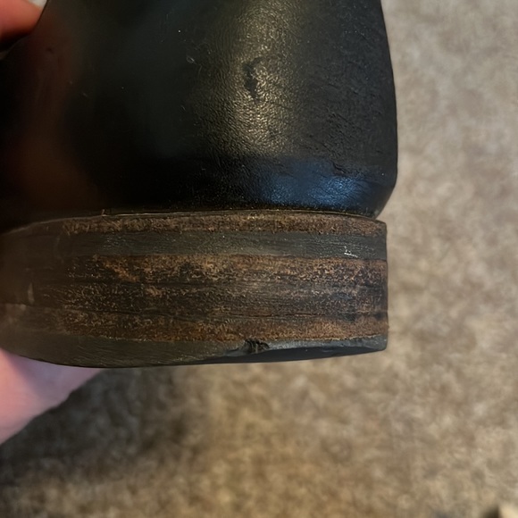 Frye Women’s Veronica Short Black Leather Buckle Moto Boot Size 8 - Picture 14 of 14